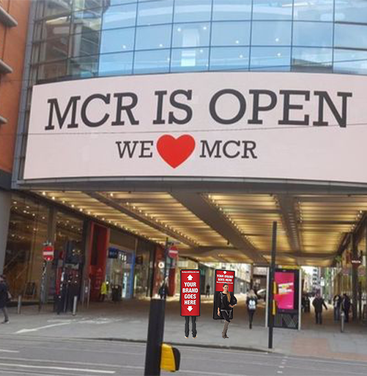 the team in Manchester city centre